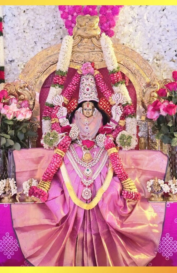 Goddess Lakshmi in full regalia