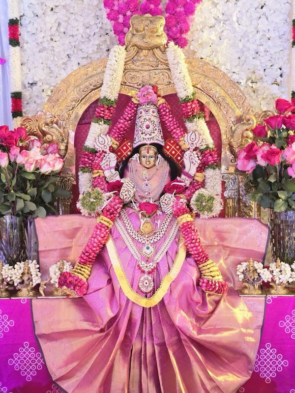 Goddess with floral decorations